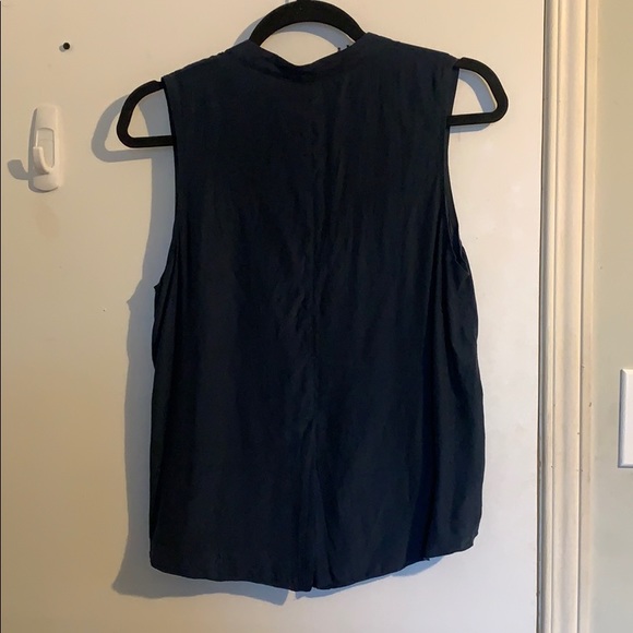 AG Jeans 100% Silk Blue Sleeveless Blouse - Picture 3 of 7